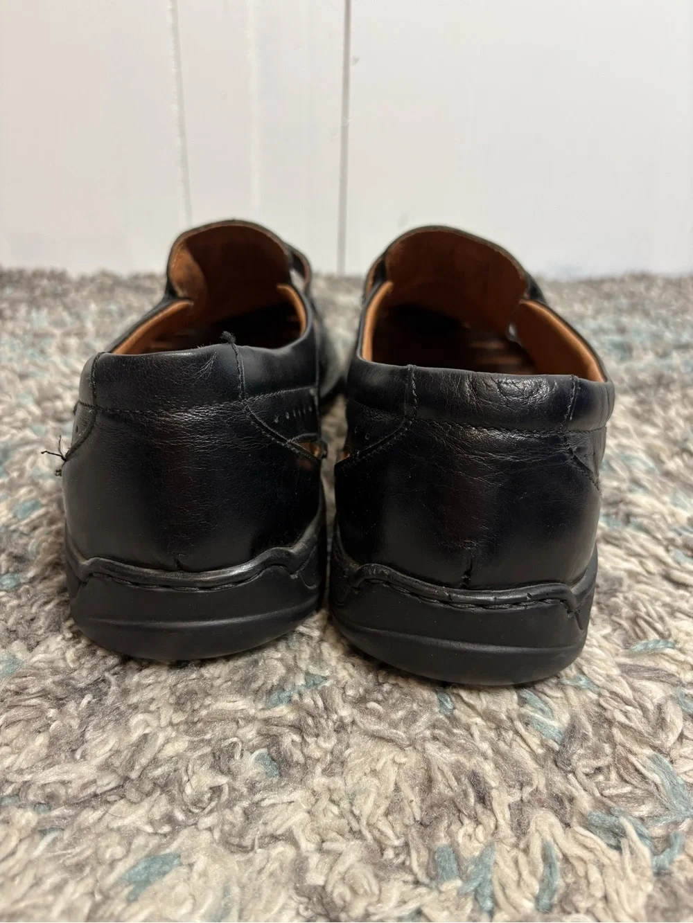 Josef Seibel Shoes Mens 45 12 Fisherman Black Leather Sandals Comfort Closed Toe